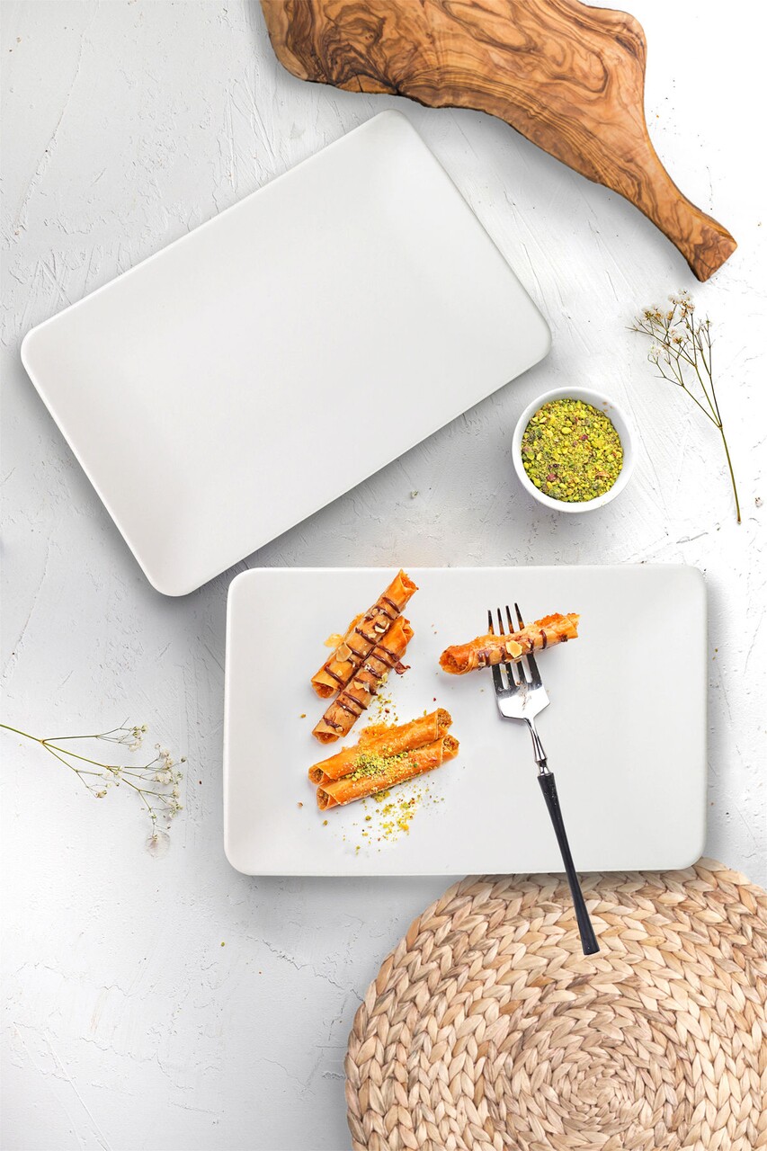 Set 2 platouri ST032202F022, Keramika, 31x21 cm, gresie - imagine 4